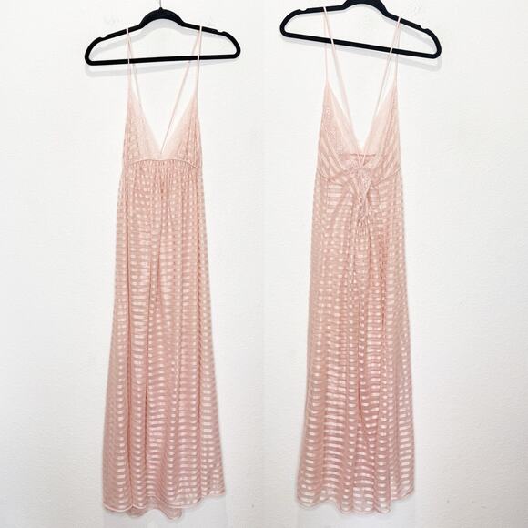 Vintage Lily of France Slip Maxi Dress Fairy Dainty Babydoll Sheer Feminine - Picture 1 of 9